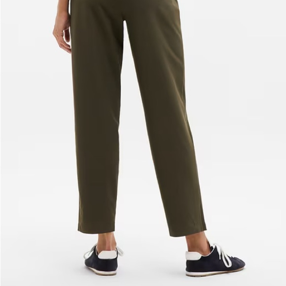 Brooklyn Ankle Pant Olive Green Straight-Leg Athleisure Pant - Picture 4 of 6